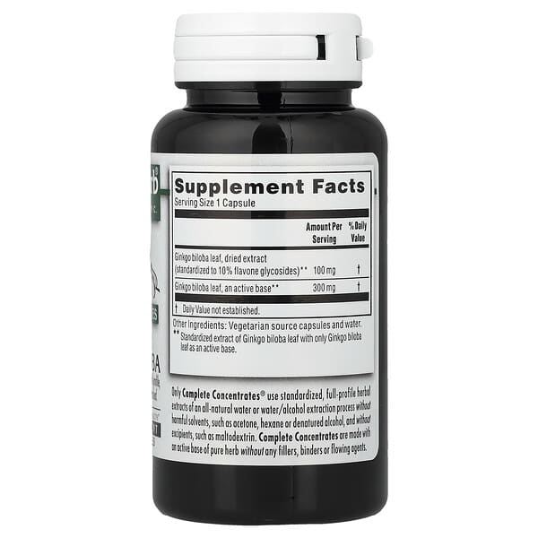 Alternative view of Kroeger Herb Co, Complete Concentrates, Ginkgo Biloba, 90 Vegetarian Capsules