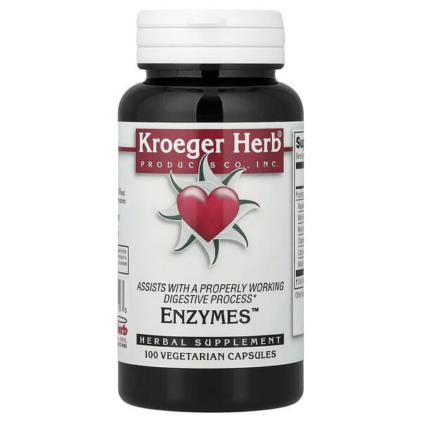 Kroeger Herb Co, Enzymes™, 100 Vegetarian Capsules
