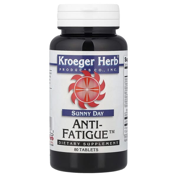 Kroeger Herb Co, Sunny Day, Anti-Fatigue™, 80 Tablets