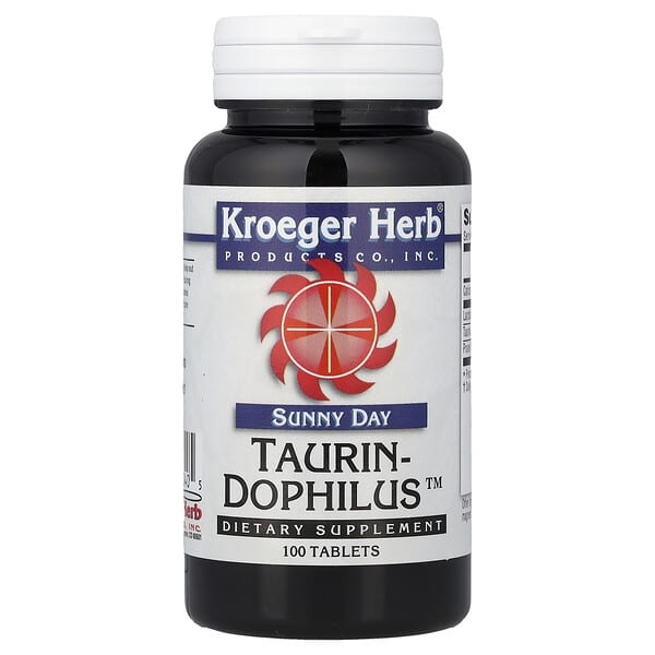 Kroeger Herb Co, Sunny Day, Taurin-Dophilus™, 100 Tablets