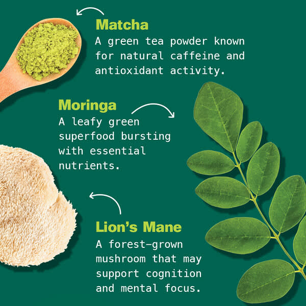Alternative view of Kuli Kuli, Organic Superfood Latte, Matcha Moringa, 3.41 oz (96.6 g)