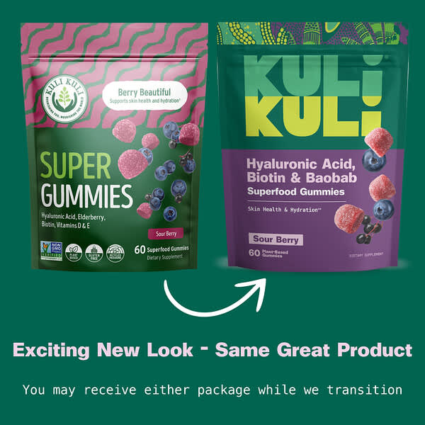 Alternative view of Kuli Kuli, Superfood Gummies, Sour Berry, 60 Plant-Based Gummies