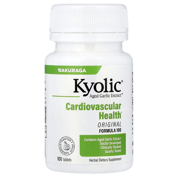 Kyolic, Aged Garlic Extract™, Cardiovascular Health, Original, Formula 100, 100 Tablets (300 mg per Tablet)
