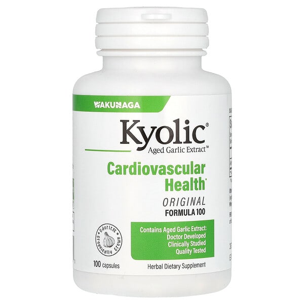 Kyolic, Aged Garlic Extract, Cardiovascular, Original Formula 100, 100 Capsules (300 mg per Capsule)