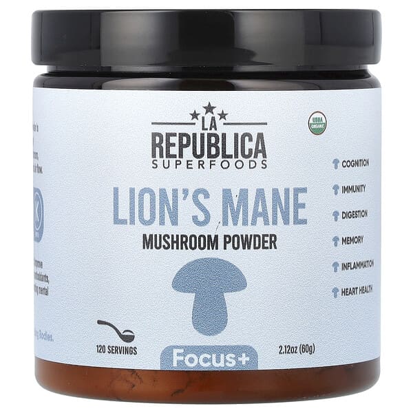 La Republica, Superfoods, Lion's Mane Mushroom Powder, 2.12 oz (60 g)