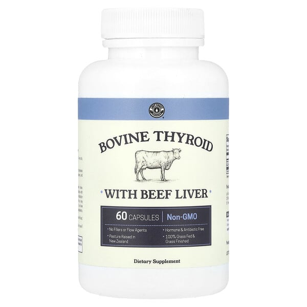 Left Coast Performance, Bovine Thyroid with Beef Liver, 60 Capsules