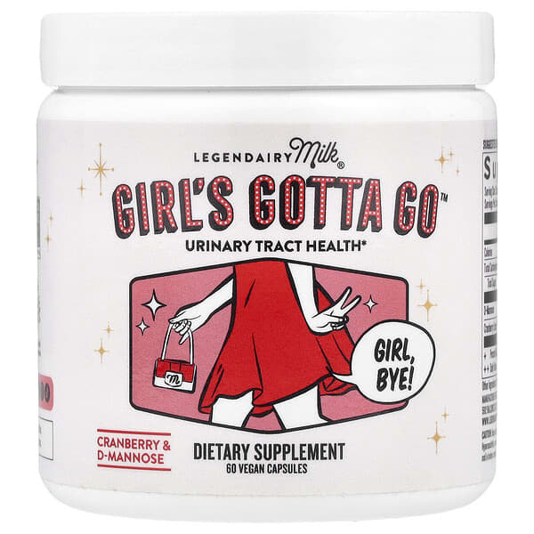 Legendairy Milk, Girl's Gotta Go™, Urinary Tract Health, 60 Vegan Capsules