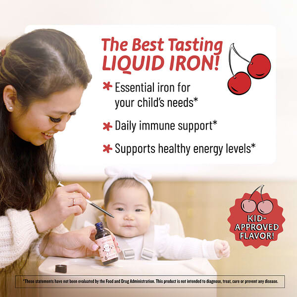 Alternative view of Legendairy Milk, Iron Organic Drops, 4+ Months, Yummy Cherry, 2 fl oz (60 ml)