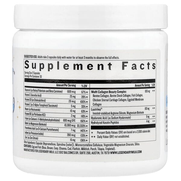 Alternative view of Legendairy Milk, Mane Event™, Hair, Skin, And Nails, 60 Capsules