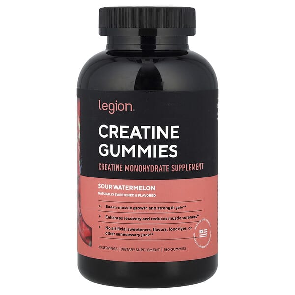 Legion Athletics, Creatine Gummies, Sour Watermelon , 150 Gummies