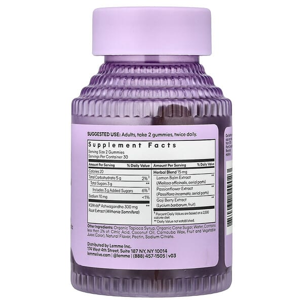 Alternative view of Lemme, Chill, De-Stress Gummies, Mixed Berry, 60 Gummies