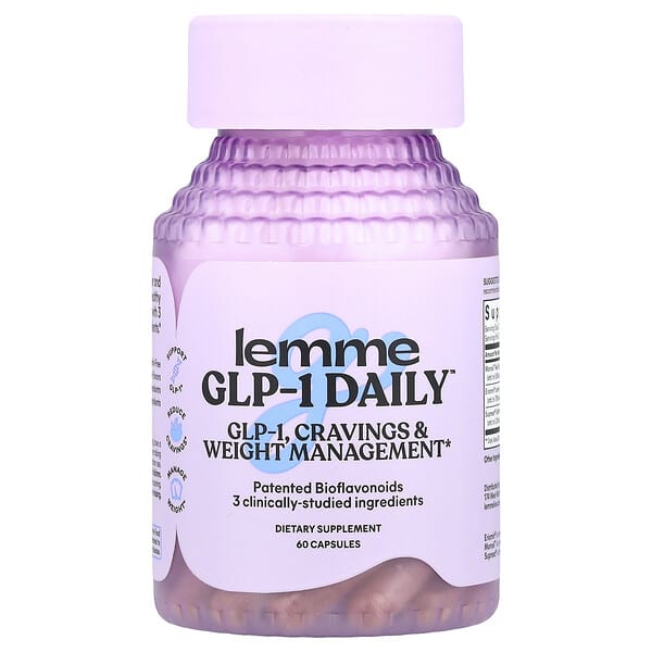 Lemme, GLP-1 Daily™, Weight Management, Cravings & Fat Burner, 60 Capsules