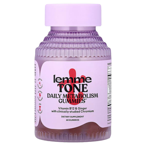 Lemme, Tone, Daily Metabolism Gummies, Watermelon Apple, 60 Gummies