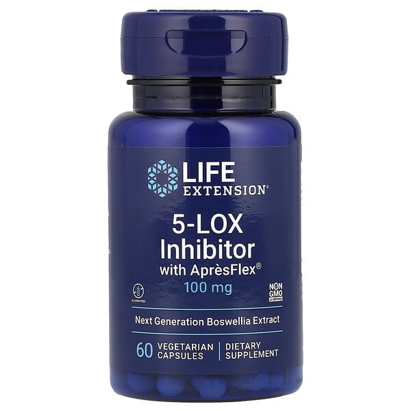 Life Extension, 5-LOX Inhibitor with ApresFlex®, 100 mg, 60 Vegetarian Capsules