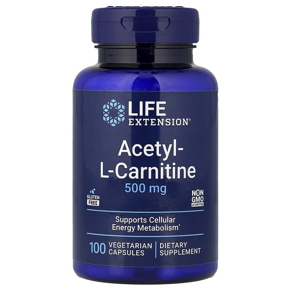 Life Extension, Acetyl-L-Carnitine, 100 Vegetarian Capsules