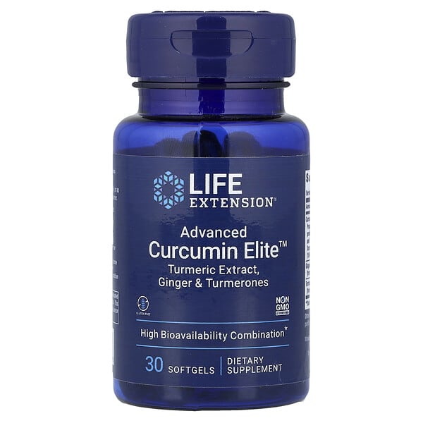 Life Extension, Advanced Curcumin Elite™, Turmeric Extract, Ginger & Turmerones, 30 Softgels
