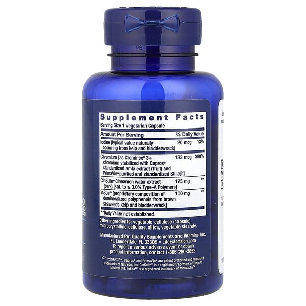 Alternative view of Life Extension, CinSulin® with InSea®2 and Crominex® 3+, 90 Vegetarian Capsules