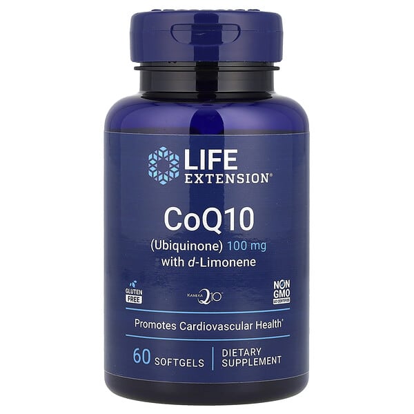 Life Extension, CoQ10 (Ubiquinone) with d-Limonene, 100 mg, 60 Softgels