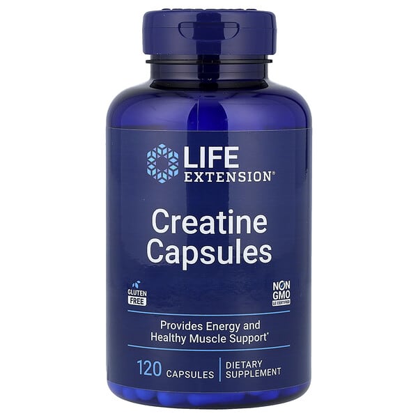 Life Extension, Creatine Capsules, 120 Capsules