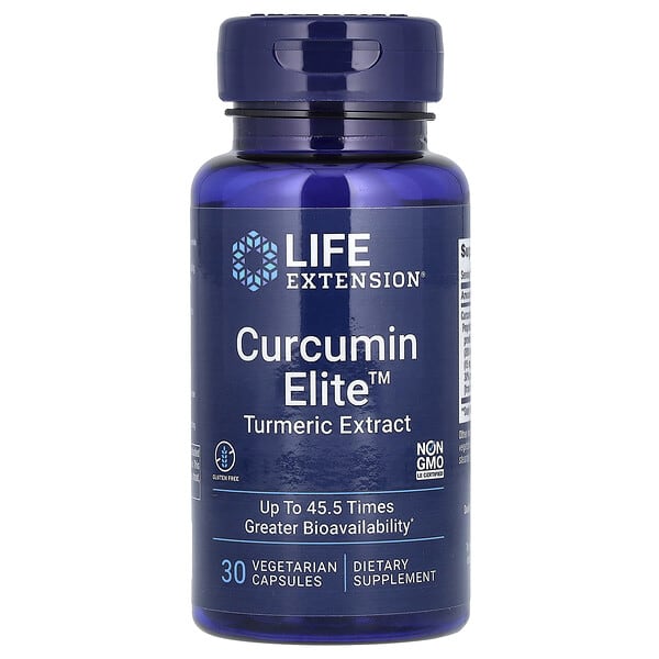 Life Extension, Curcumin Elite, Turmeric Extract, 30 Vegetarian Capsules