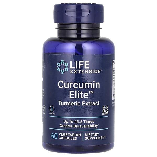 Life Extension, Curcumin Elite, Turmeric Extract, 60 Vegetarian Capsules