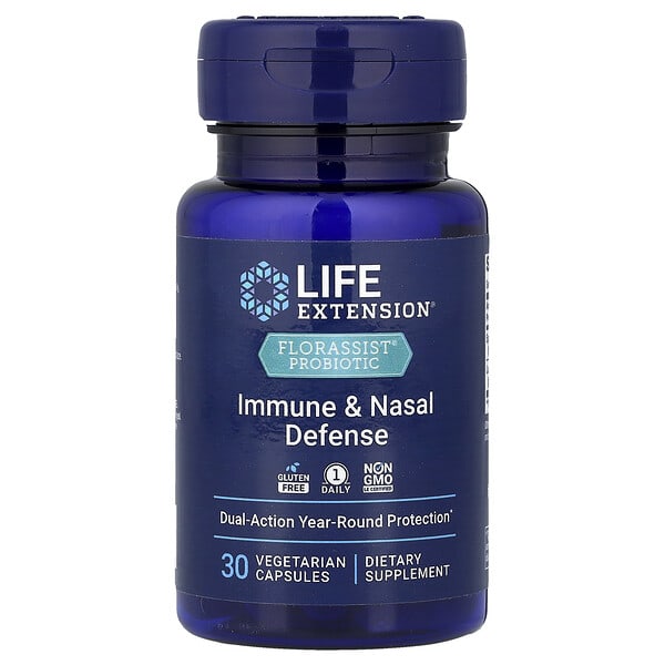 Life Extension, FLORASSIST® Probiotic, Immune & Nasal Defense, 30 Vegetarian Capsules
