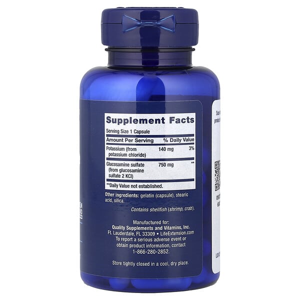 Alternative view of Life Extension, Glucosamine Sulfate, 60 Capsules