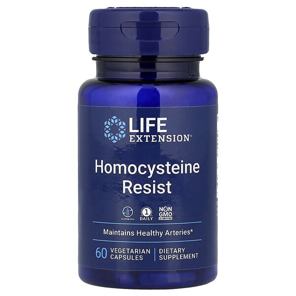 Life Extension, Homocysteine Resist, 60 Vegetarian Capsules 2 Life Extension, Homocysteine Resist, 60 Vegetarian Capsules