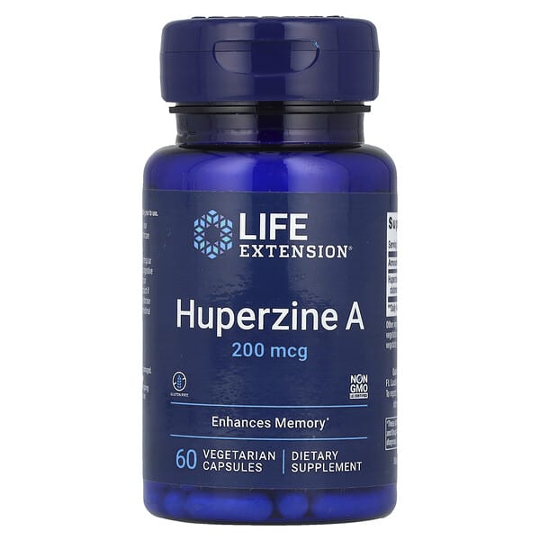 Life Extension, Huperzine A, 200 mcg, 60 Vegetarian Capsules