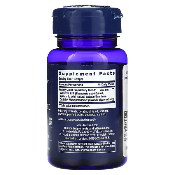 Alternative view of Life Extension, Krill Healthy Joint Formula, 30 Softgels