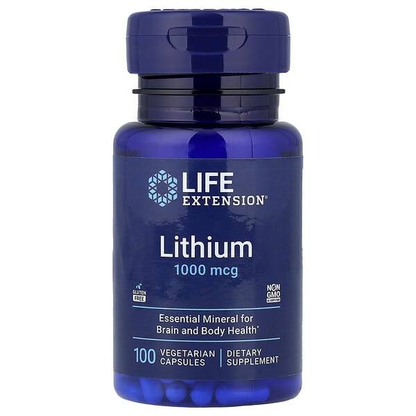 Life Extension, Lithium, 1,000 mcg, 100 Vegetarian Capsules