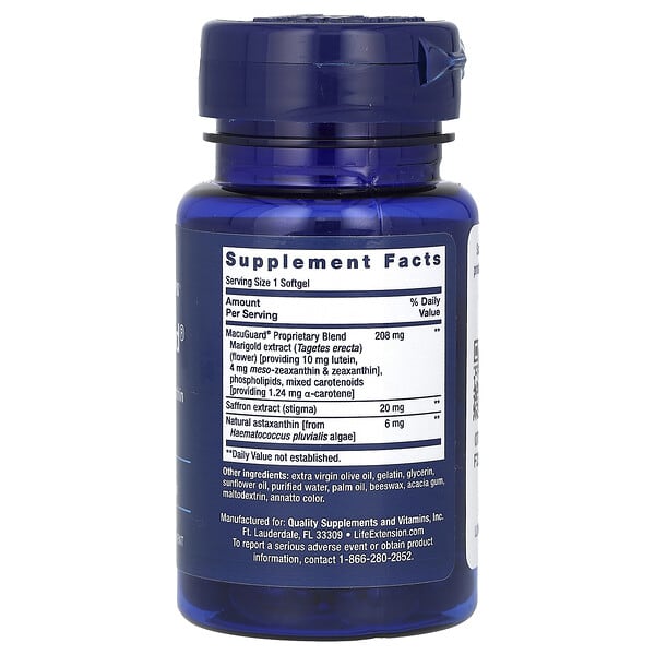 Alternative view of Life Extension, MacuGuard, Ocular Support with Saffron & Astaxanthin, 60 Softgels