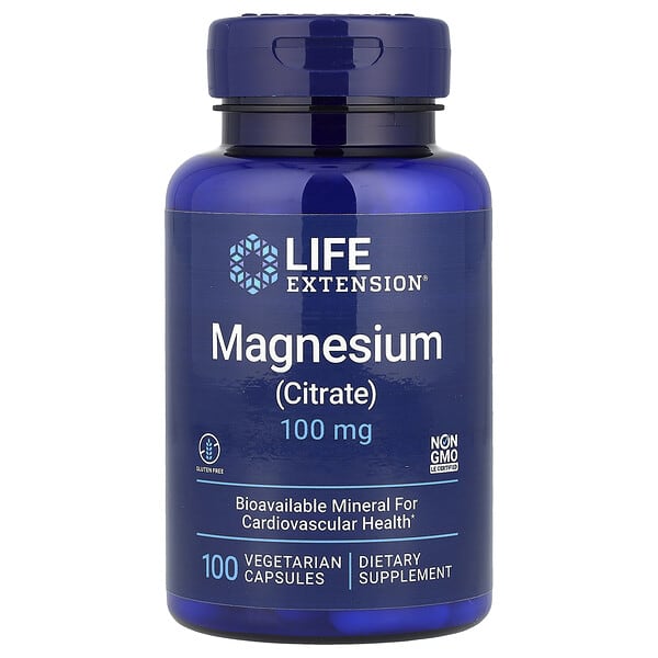 Life Extension, Magnesium (Citrate), 100 mg, 100 Vegetarian Capsules