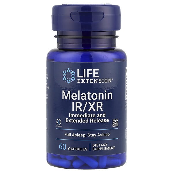 Life Extension, Melatonin IR/XR, 60 Capsules (1.5 mg per Capsule)