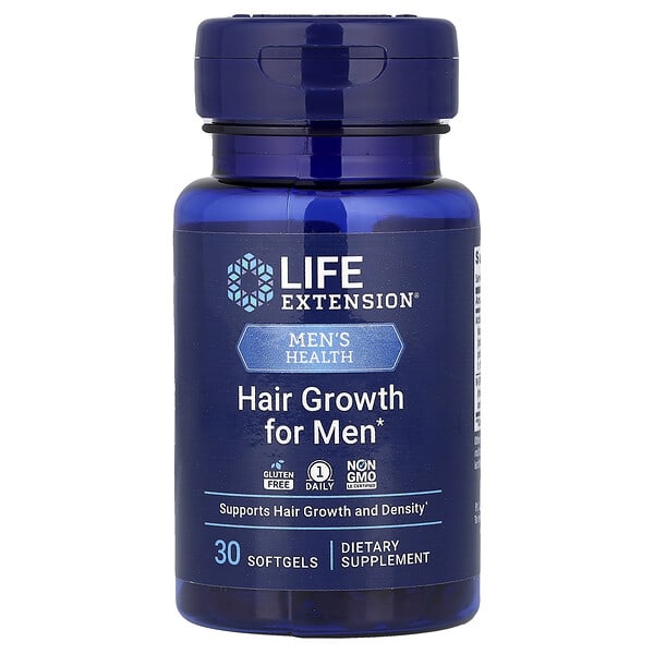 Life Extension, Men's Health, Hair Growth for Men, 30 Softgels