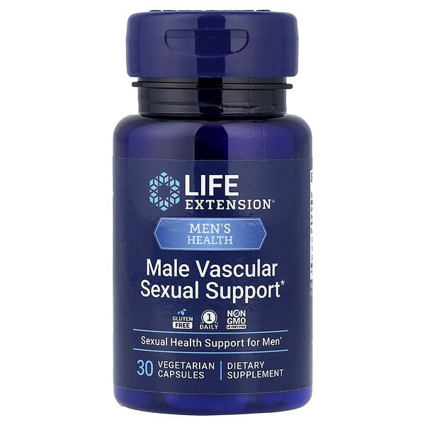 Life Extension, Men's Health, Male Vascular Sexual Support, 30 Vegetarian Capsules