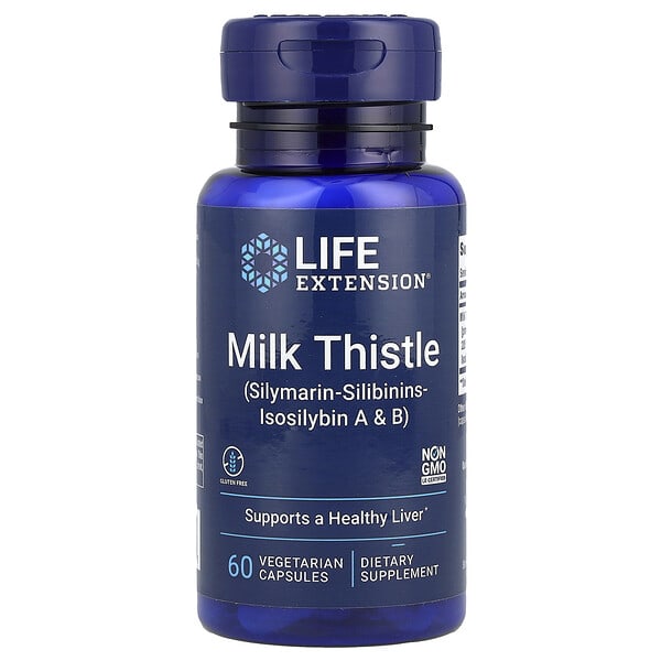 Life Extension, Milk Thistle, 60 Vegetarian Capsules (750 mg per Capsule)