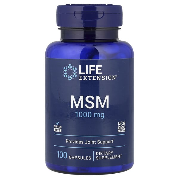 Life Extension, MSM, 100 Capsules (1,000 mg per Capsule)