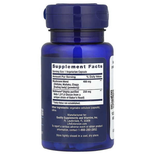 Alternative view of Life Extension, Mushroom Immune with Beta Glucans, 30 Vegetarian Capsules