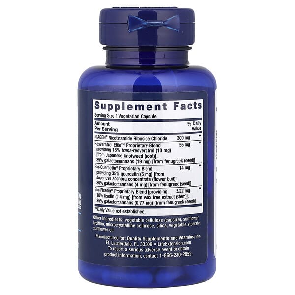 Alternative view of Life Extension, NAD+ Cell Regenerator™ and Resveratrol Elite™, 30 Vegetarian Capsules
