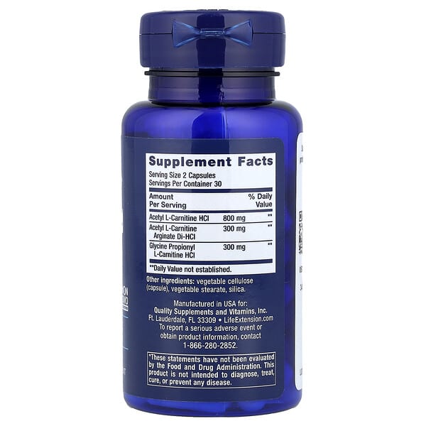 Alternative view of Life Extension, Optimized Carnitine, 60 Capsules