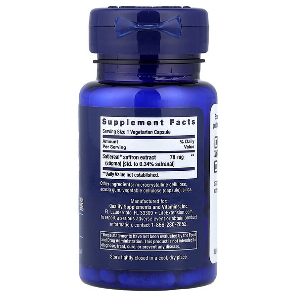 Alternative view of Life Extension, Optimized Saffron, 60 Vegetarian Capsules (78 mg per Capsule)