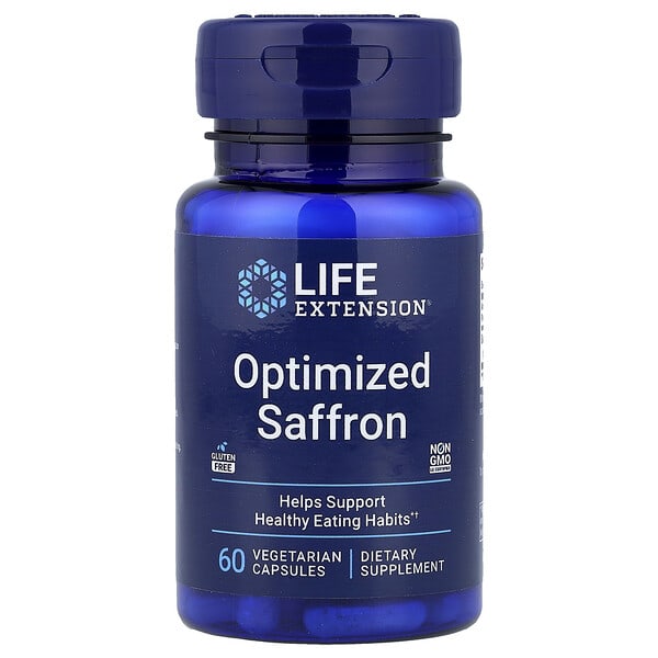 Life Extension, Optimized Saffron, 60 Vegetarian Capsules (78 mg per Capsule)