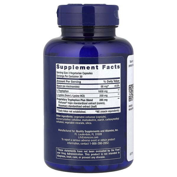 Alternative view of Life Extension, Optimized Tryptophan Plus, 90 Vegetarian Capsules