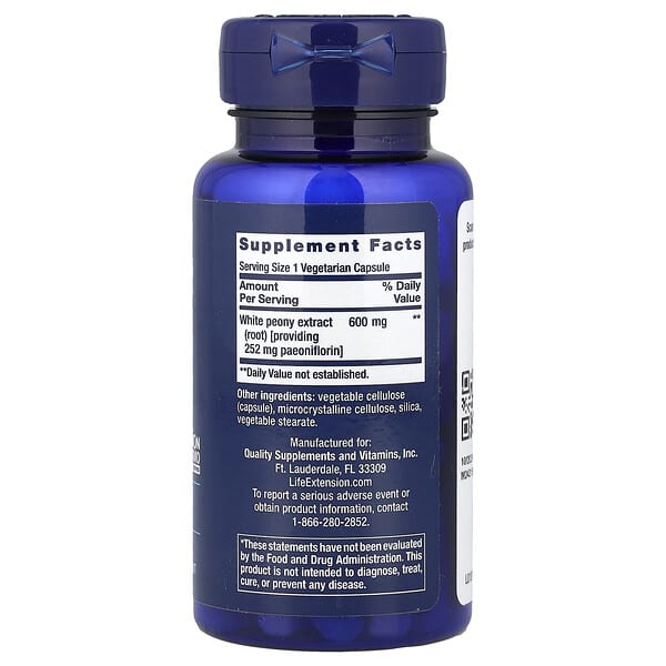 Alternative view of Life Extension, Peony Immune, 60 Vegetarian Capsules (600 mg per Capsule)