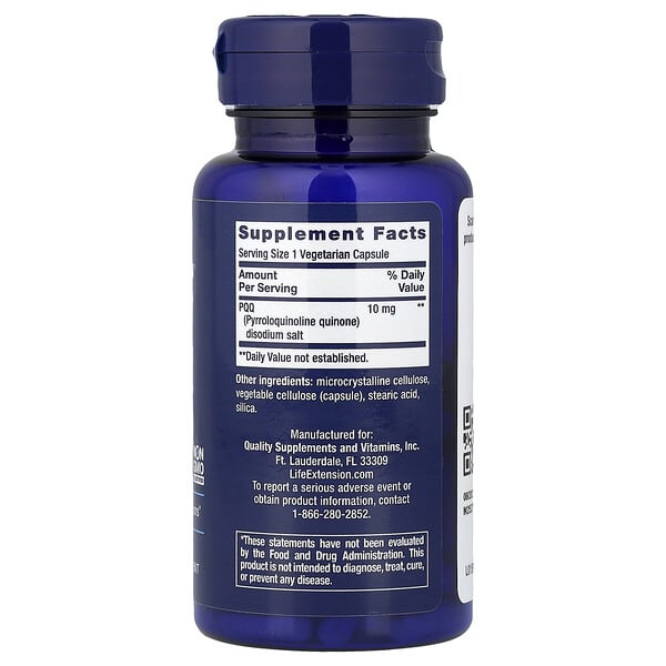 Alternative view of Life Extension, PQQ, 10 mg, 60 Vegetarian Capsules