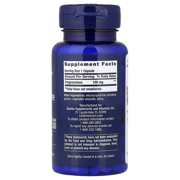 Alternative view of Life Extension, Pregnenolone, 100 mg, 100 Capsules
