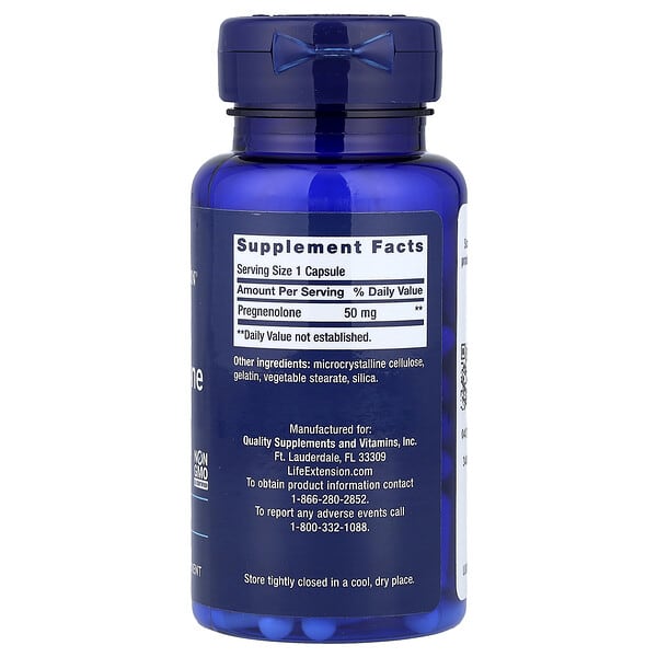 Alternative view of Life Extension, Pregnenolone, 50 mg, 100 Capsules