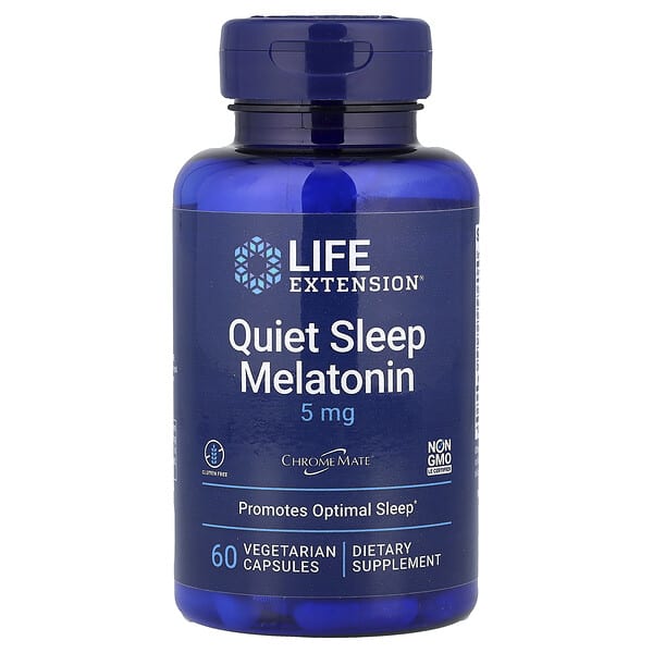 Life Extension, Quiet Sleep Melatonin, 60 Vegetarian Capsules