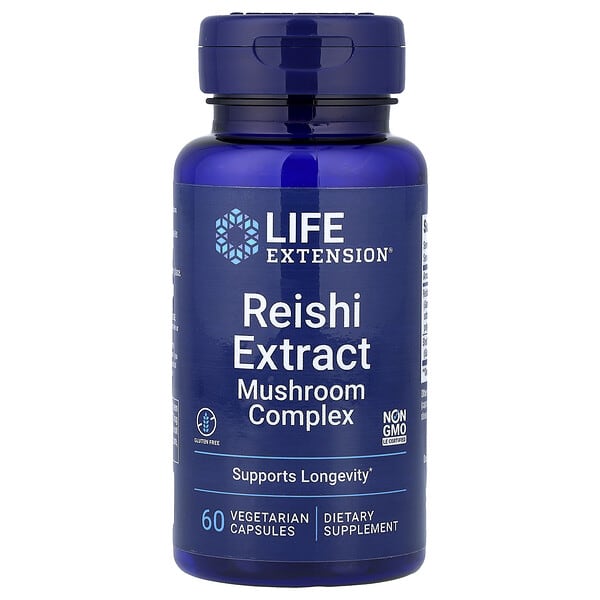 Life Extension, Reishi Extract Mushroom Complex, 60 Vegetarian Capsules